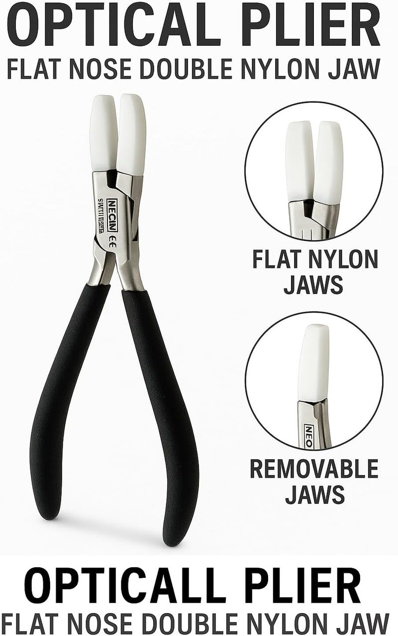 artlab Premium -Nose Pad Arm Adjusting Pliers Eyeglass Arms Frame Eyeglasses Nose Pad Remover, Multi-purpose Optical Optician Tool for Glasses Repair Assembling & Adjusting (ARMS FRAME PLIER) - Image 4